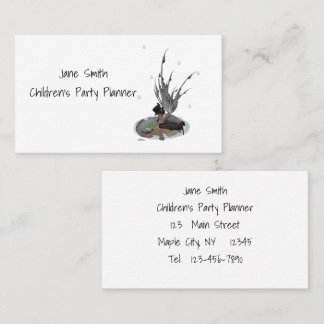 Boy Rain Fairy mit Frog Business Card Visitenkarte