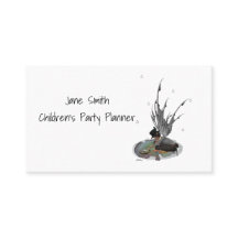 Boy Rain Fairy mit Frog Business Card
