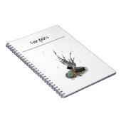 Boy Rain Fairy mit Frog Spiral Notebook Notizblock (Rechte Seite)