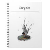 Boy Rain Fairy mit Frog Spiral Notebook Notizblock (Vorderseite)