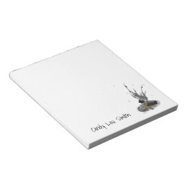 Boy Rain Fairy mit Frosch Notepad Notizblock