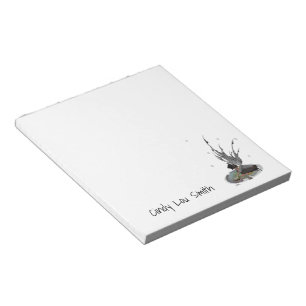 Boy Rain Fairy mit Frosch Notepad Notizblock