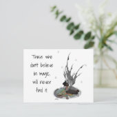 Boy Rain Fairy mit Frosch Posrcard Postkarte (Stehend Vorderseite)