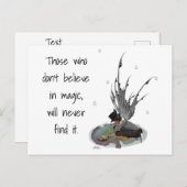 Boy Rain Fairy mit Frosch Posrcard Postkarte (Vorne/Hinten)