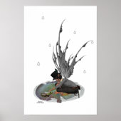 Boy Rain Fairy mit Frosch Poster (Vorne)