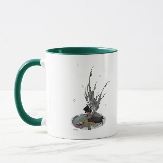 Boy Rain Fairy mit Froschkaffee Tasse (Links)
