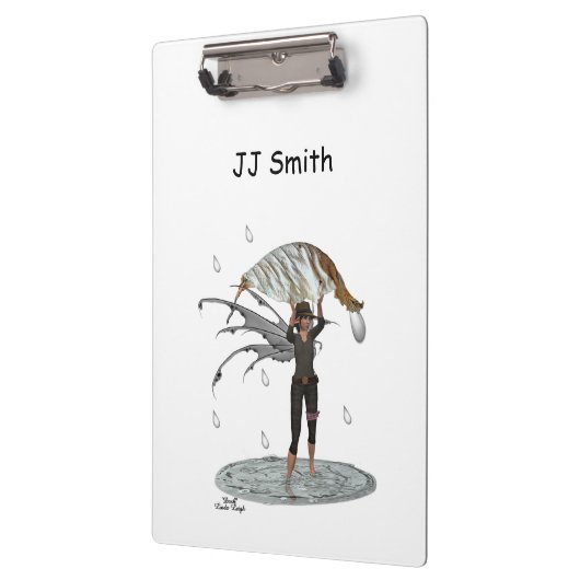Boy Rain Fairy mit Leaf Clipboard Klemmbrett (Links)