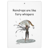 Boy Rain Fairy mit Leaf Clipboard Klemmbrett (Rückseite)