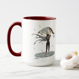 Boy Rain Fairy mit Leaf Coffee Tasse