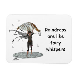 Boy Rain Fairy mit leaf flexiblen Magnet