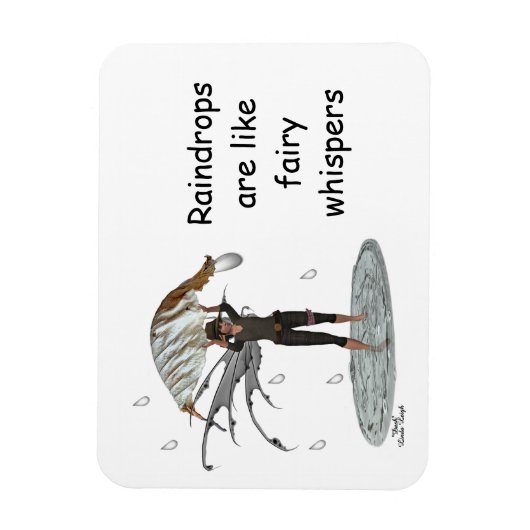 Boy Rain Fairy mit leaf flexiblen Magnet (Vertikal)