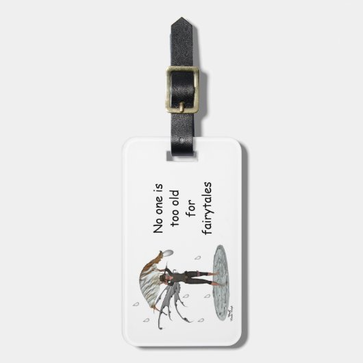 Boy Rain Fairy mit Leaf Gepäckanhänger (Vorderseite vertikal)