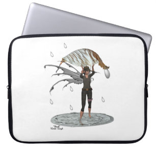 Boy Rain Fairy mit leaf Laptop-Sieb Laptopschutzhülle