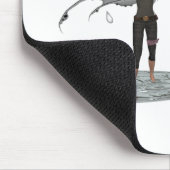 Boy Rain Fairy mit Leaf Mousepad (Ecke)