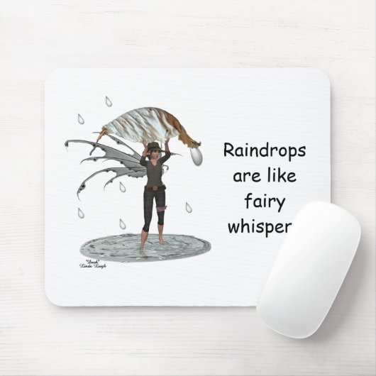 Boy Rain Fairy mit Leaf Mousepad (Mit Mouse)