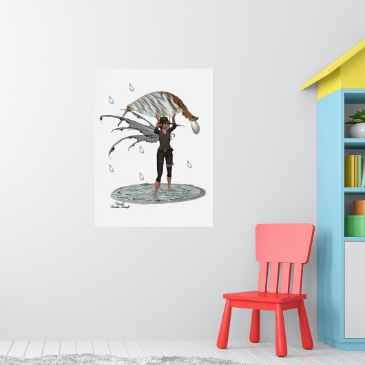 Boy Rain Fairy mit Leaf Poster (Kinderzimmer 1)