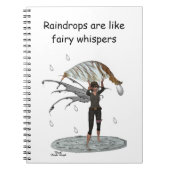 Boy Rain Fairy mit leaf Spiral Foto Notebook Notizblock (Vorderseite)