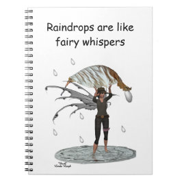 Boy Rain Fairy mit leaf Spiral Foto Notebook Notizblock