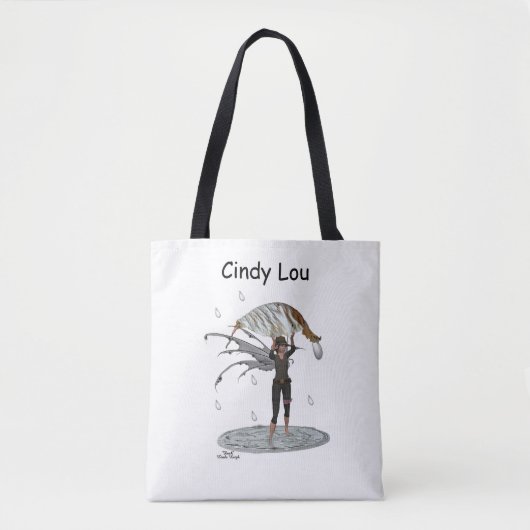 Boy Rain Fairy mit Leaf Tote Tasche (Vorderseite)