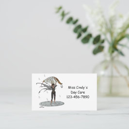 Boy Rain Fairy mit Leaf-Visitenkarten Telefonnummerkarte