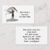 Boy Rain Fairy mit Leaf-Visitenkarten Telefonnummerkarte (Vorne/Hinten)