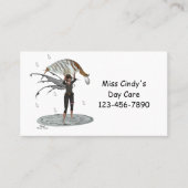Boy Rain Fairy mit Leaf-Visitenkarten Telefonnummerkarte (Vorderseite)