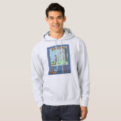 Boy raking Blätter Hoodie (Vorne ganz)