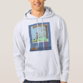 Boy raking Blätter Hoodie (Vorderseite)
