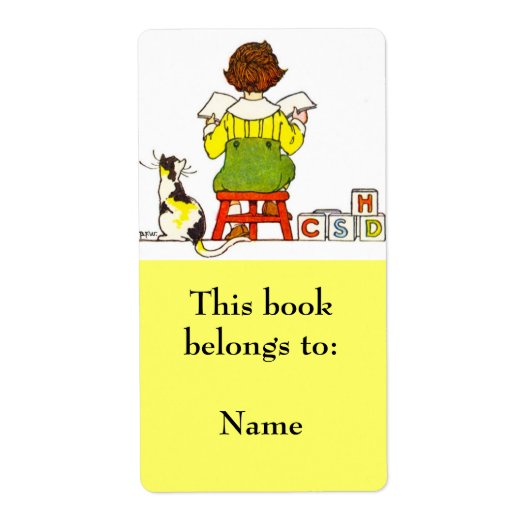 Boy Reading Book Plate (Vorne)