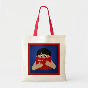 Boy Reading Buch 1 Bookbag Totasche Tragetasche