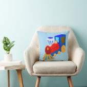 Boy Red Blue Train mit Blue & Green Backs Kissen (Stuhl )