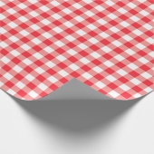 Boy Red Gingham Birthday Wrapping Paper Geschenkpapier (Ecke)