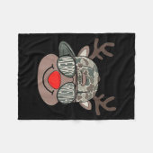 Boy Reindeer Hat Camo Hat Merry Christmas Xmas Boy Fleecedecke (Vorderseite (Horizontal))