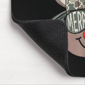 Boy Reindeer Hat Camo Hat Merry Christmas Xmas Boy Mousepad (Ecke)