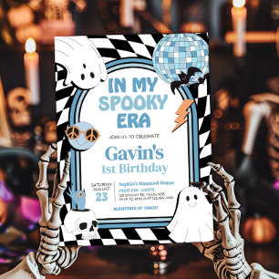Boy Retro Ghost Halloween Geburtstag Einladung
