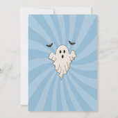 Boy Retro Halloween Spooky Vibes Blue Geburtstag Einladung (Rückseite)