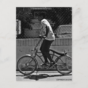 Boy Riding Bike Postkarte
