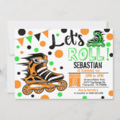 Boy Rollerblade Einladungs-Roller Blade Party Boy Einladung (Vorderseite)