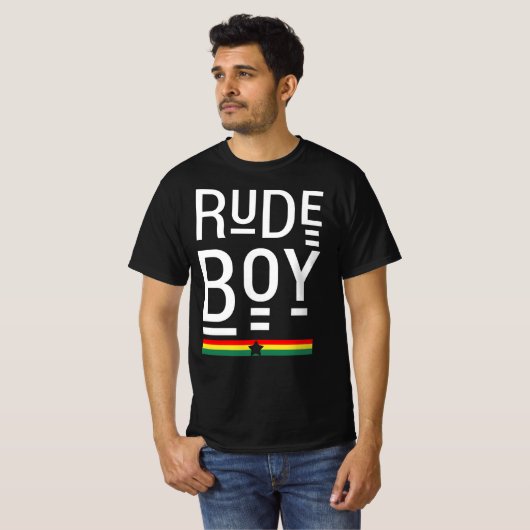Boy Rude Vibes Good only Rasta Reggae Roots T-Shirt (Vorne ganz)