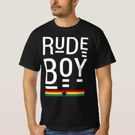 Boy Rude Vibes Good only Rasta Reggae Roots T-Shirt (Vorderseite)