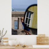 Boy Runs on Bridge Poster (Küche)