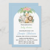 Boy Safari Animals Baby Dusche Einladung (Vorne/Hinten)