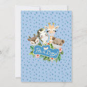 Boy Safari Animals Jungle Drive by Baby Shower Inv Einladung (Rückseite)