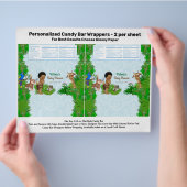 Boy Safari Baby Shower Candy Bar Wrapper Flyer (Hand)