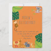 Boy Safari Birthday Invitation Einladung (Vorderseite)
