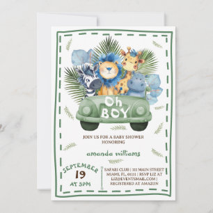 Boy Safari Kinderdusche Einladung