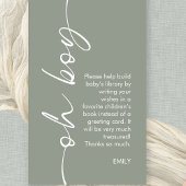 Boy Sage Books for Baby Shooter Begleitkarte