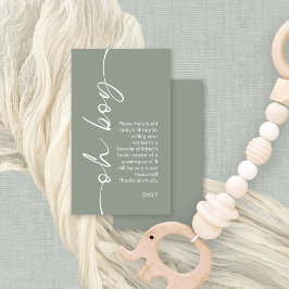 Boy Sage Books for Baby Shooter Begleitkarte