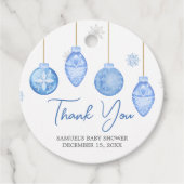 Boy Santa Baby Weihnachtsdusche Runde Geschenkanhänger (Vorderseite)