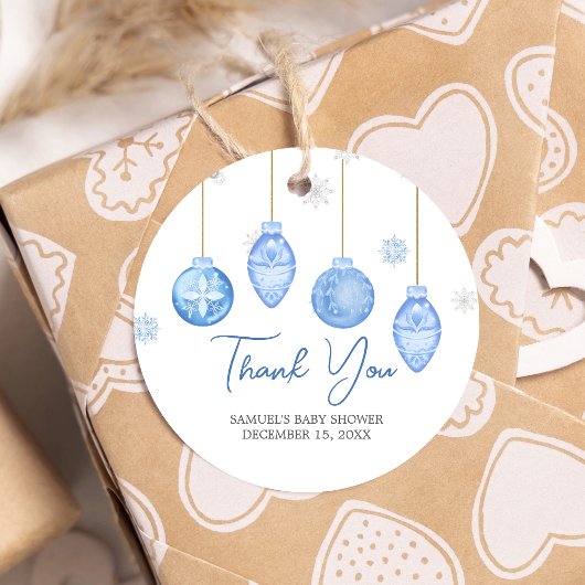 Boy Santa Baby Weihnachtsdusche Runde Geschenkanhänger